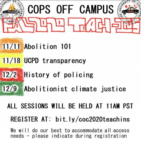 Cops off Campus Fall Teachin Flyer