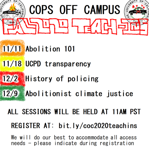 Cops off Campus Fall Teach-ins